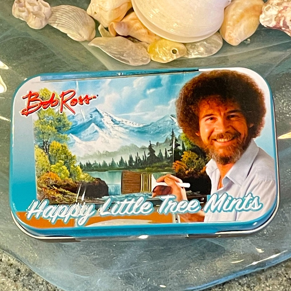 Bob Ross Happy Little Tree Mints Tin collectible sealed net wt 1.5 oz